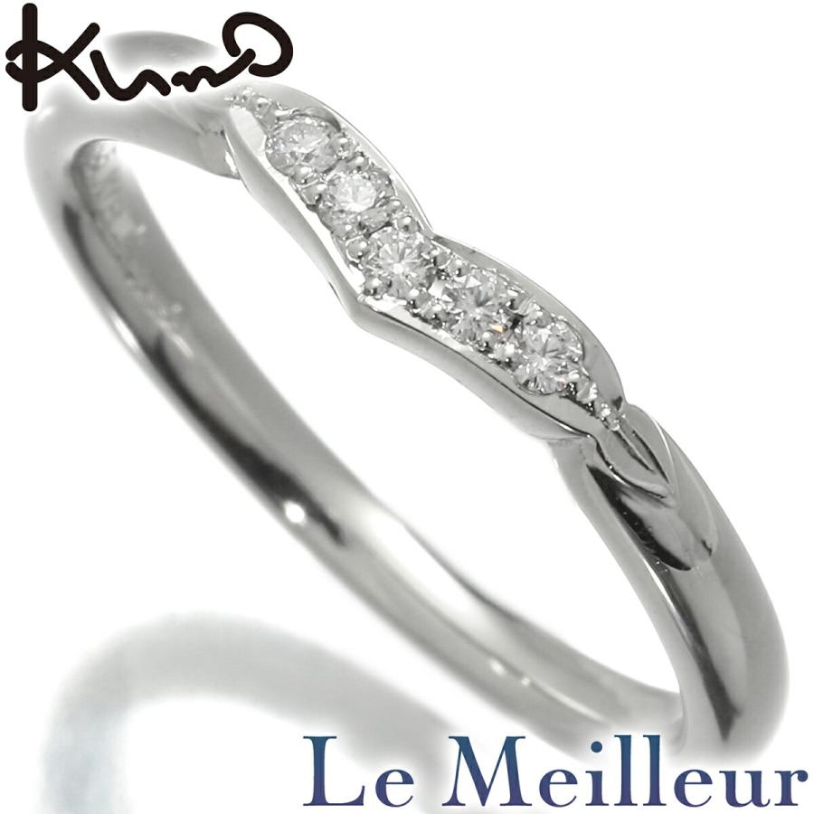 ケイウノ　K18ダイヤモンドリング K.uno ケイウノ マリッジリング 指輪 ダイヤモンド K18 7号 K.UNO 中古