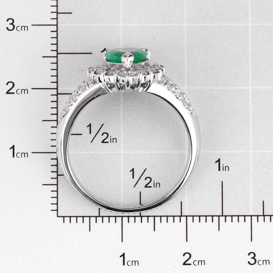リング 指輪 エメラルド 1.4ct ダイヤモンド プラチナ Pt900