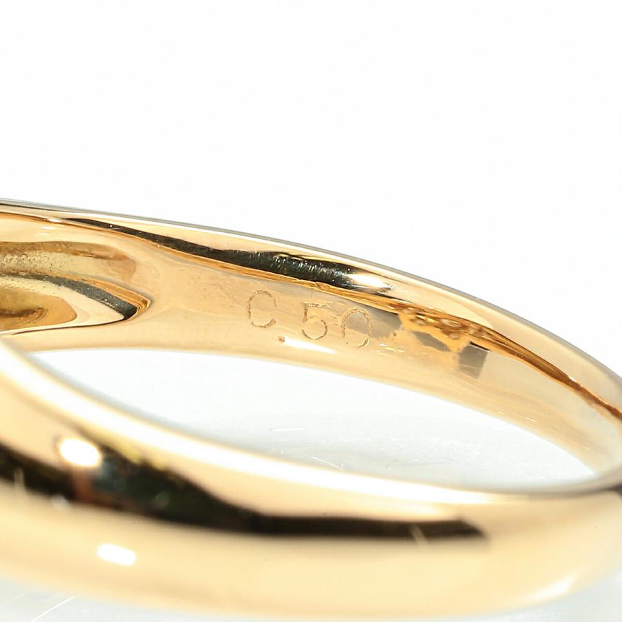 フラワーモチーフリング 指輪 ダイヤモンド 0.50ct イエローゴールド