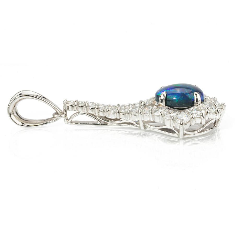ブラックオパール 1.67ct ダイヤモンド 1.58ct プラチナ Pt900 ペンダントトップ  新品仕上済 中古 返品OK RE-PRICE |  | 02