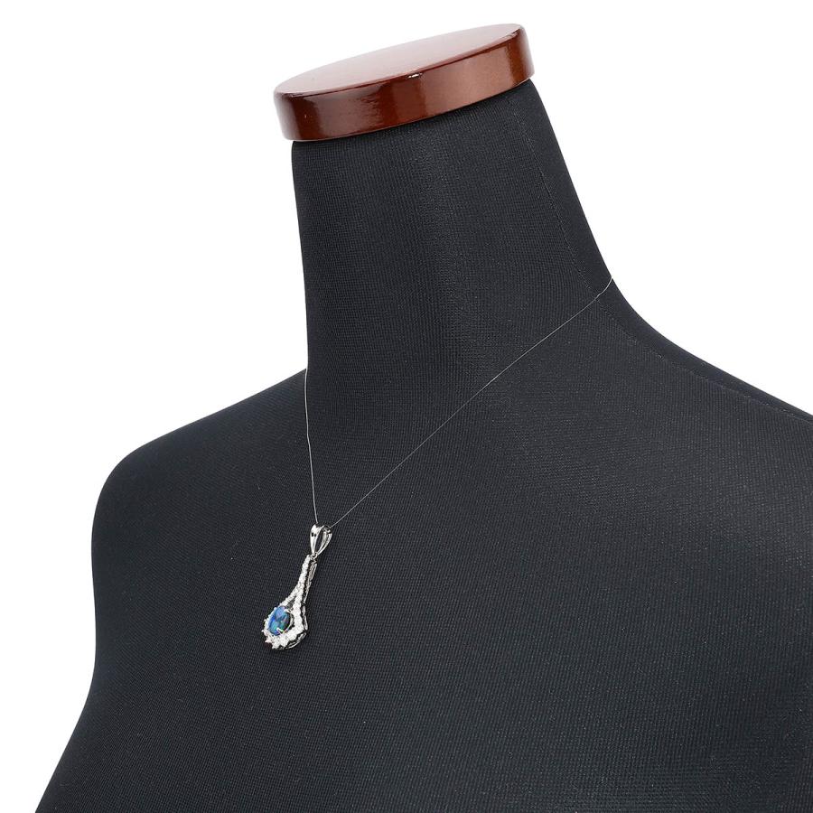 ブラックオパール 1.67ct ダイヤモンド 1.58ct プラチナ Pt900 ペンダントトップ  新品仕上済 中古 返品OK RE-PRICE |  | 04
