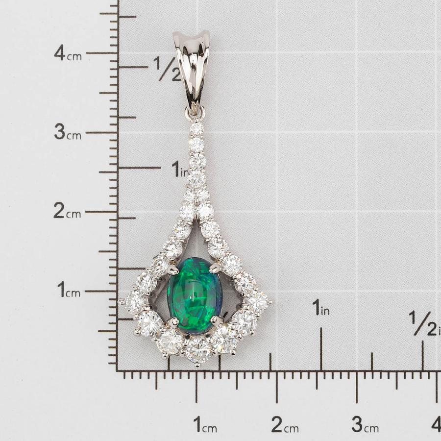 ブラックオパール 1.67ct ダイヤモンド 1.58ct プラチナ Pt900 ペンダントトップ  新品仕上済 中古 返品OK RE-PRICE |  | 05