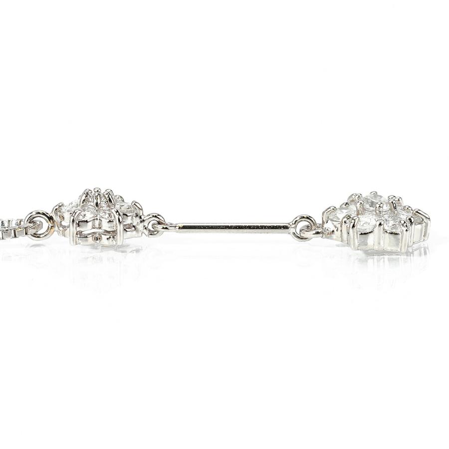 フラワーモチーフ ペンダントネックレス ダイヤモンド 0.5ct プラチナ Pt900 中古 返品OK_2