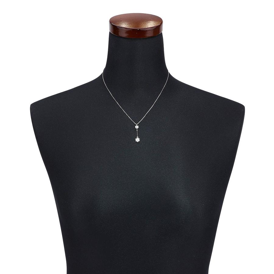 フラワーモチーフ ペンダントネックレス ダイヤモンド 0.5ct プラチナ Pt900 中古 返品OK_5