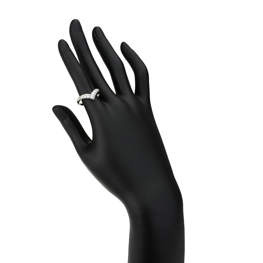 ダイヤモンド 0.5ct プラチナ Pt900 カーブデザインリング 8P SIクラス