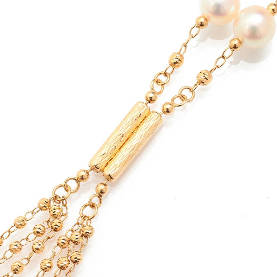 2WAYパールネックレス アコヤ真珠 K18 中古 プレラブド 返品OK : Le  