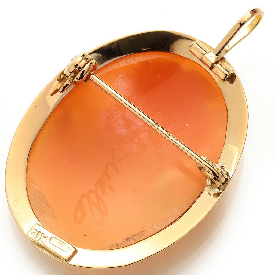 k18 カメオ トップ兼ブローチ