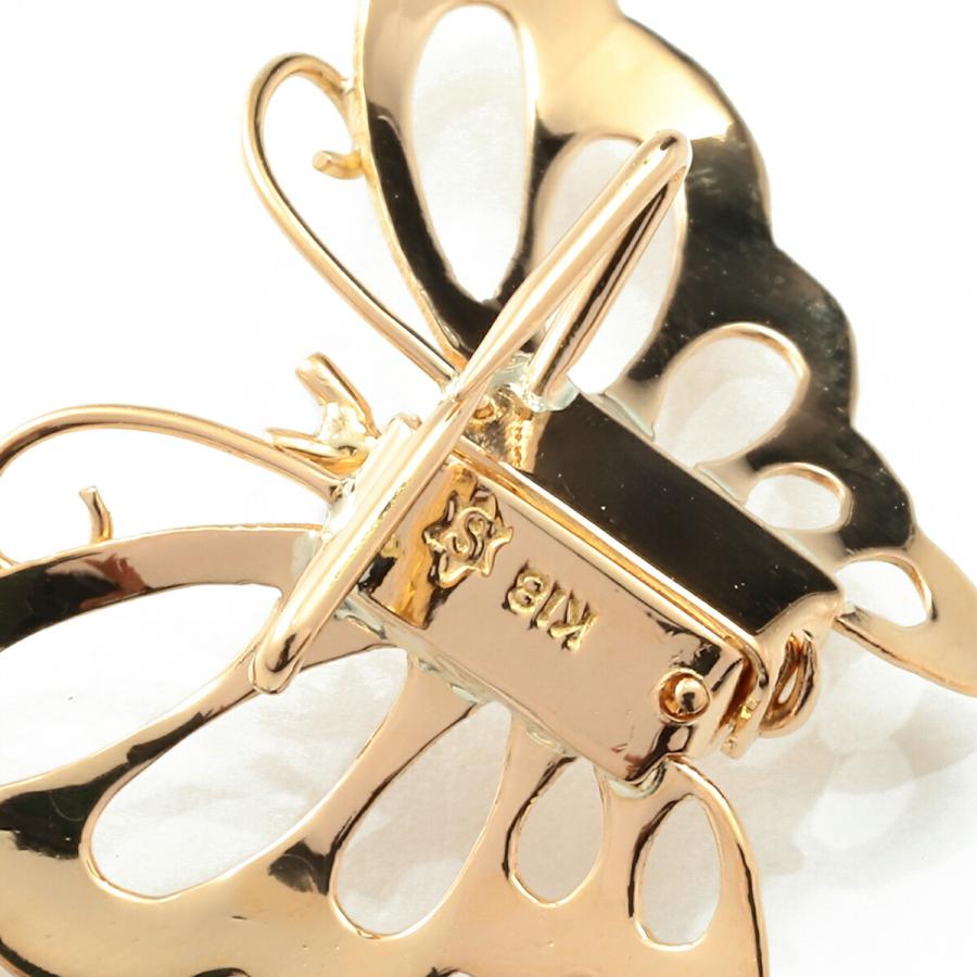 ギンザタナカ バタフライモチーフブローチ K18 GINZA TANAKA 中古 