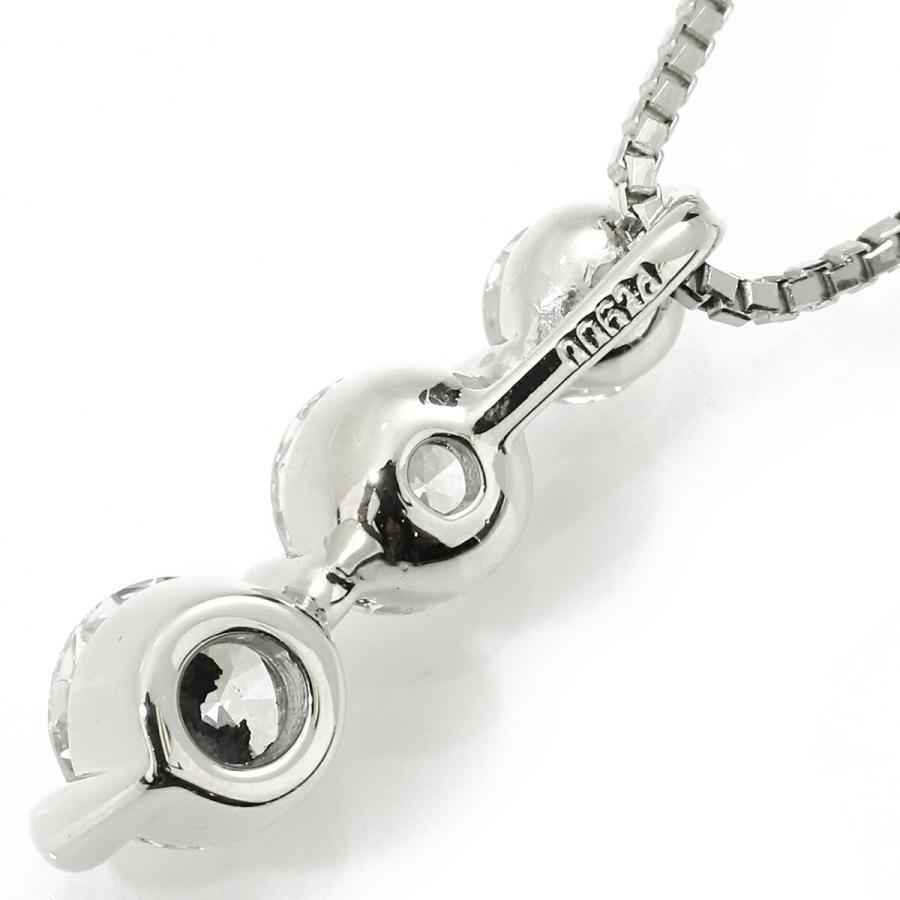 ダイヤモンド 0.70ct プラチナ Pt900 Iラインネックレス 新品仕上済