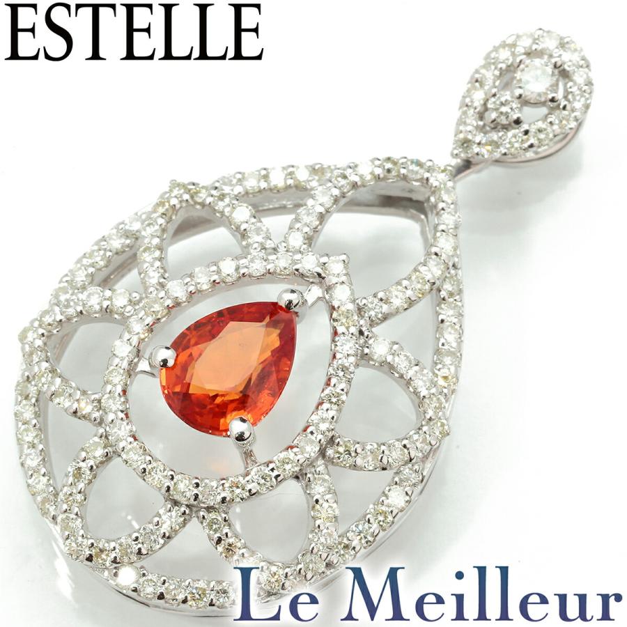 ESTELLE（エステール） ペンダントトップ オレンジサファイア 0.92ct