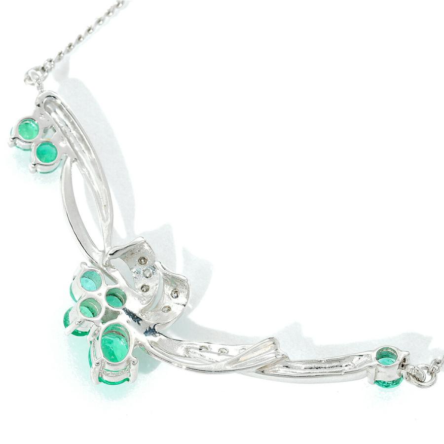 ジュエリーマキ ネックレス エメラルド 0.68ct ダイヤモンド ホワイト