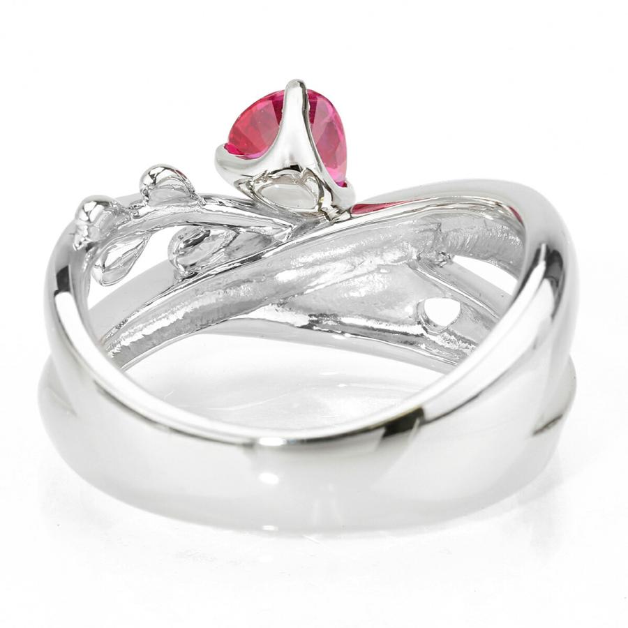 リング 指輪 ルビー 0.759ct ダイヤモンド プラチナ Pt900 14.5号 中古 