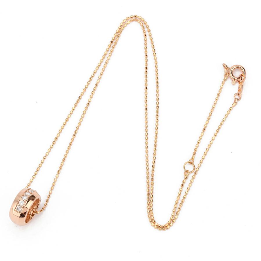 ペンダントネックレス ダイヤモンド 0.2ct ピンクゴールド K18PG 中古 