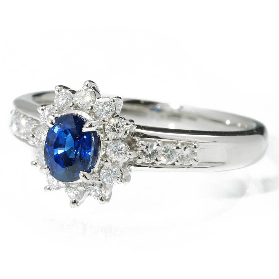 リング 指輪 サファイア 0.61ct ダイヤモンド 0.29ct プラチナ Pt900 