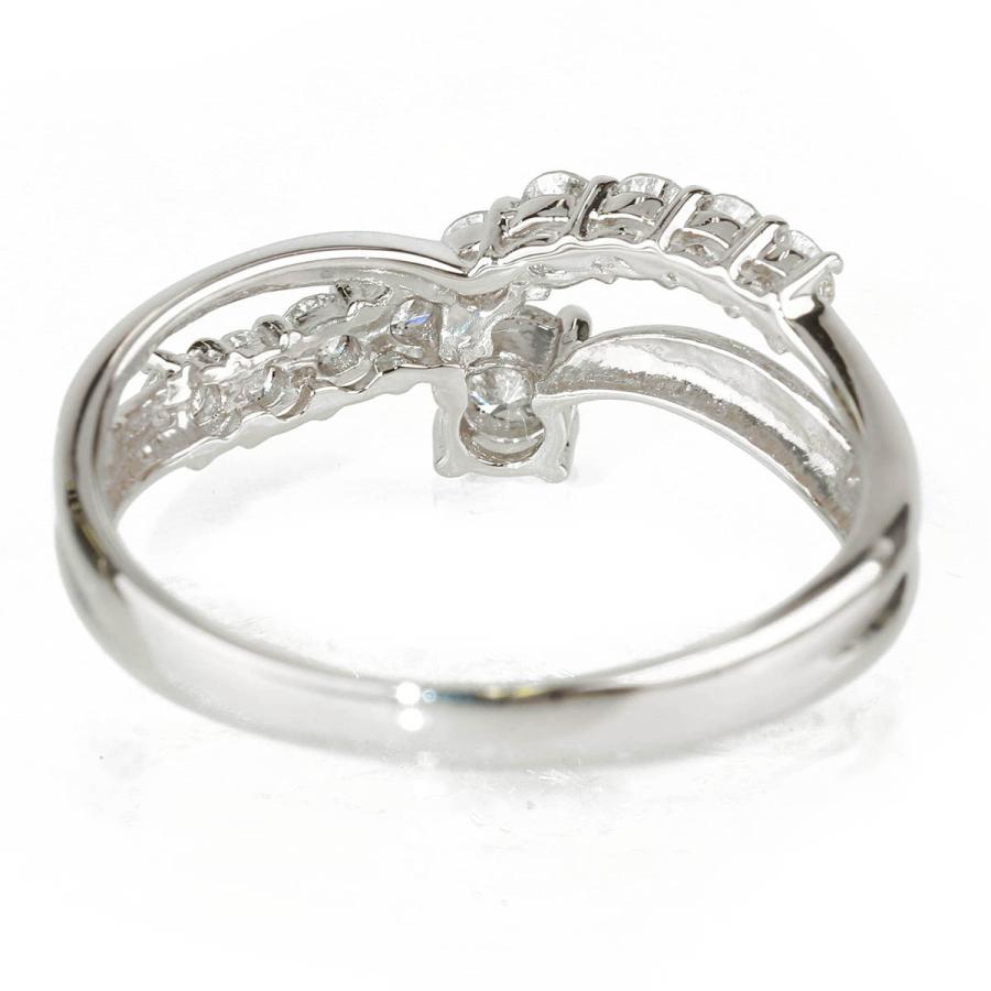クロスライン リング 指輪 ダイヤモンド 0.50ct プラチナ Pt900 13号 