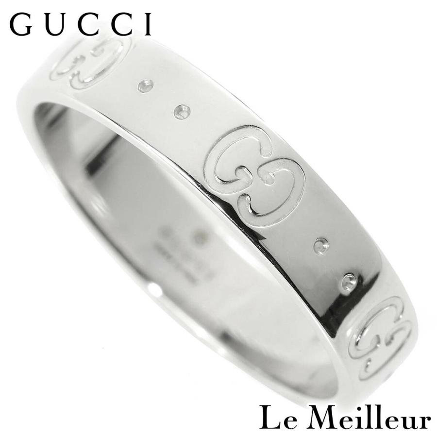 GUCCI 18Kホワイトゴールド〔アイコン〕スリムリング GUCCI（グッチ） アイコン スリムリング ホワイトゴールド K18WG 12.5