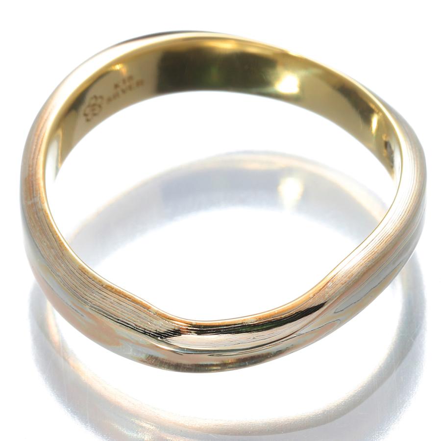 杢目金屋 リング 指輪 ダイヤモンド K18YG 15号 MOKUMEGANEYA 中古  