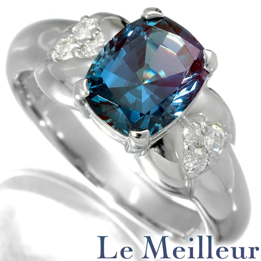 リング 指輪 合成アレキサンドライト 2.31ct ダイヤモンド Pt950 リング 指輪 合成アレキサンドライト 2.31ct ダイヤモンド Pt950