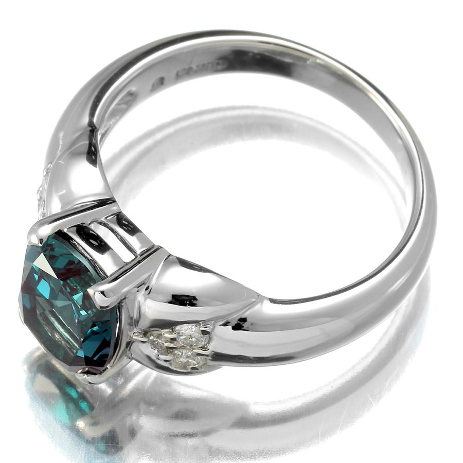 リング 指輪 合成アレキサンドライト 2.31ct ダイヤモンド Pt950 リング 指輪 合成アレキサンドライト 2.31ct ダイヤモンド Pt950