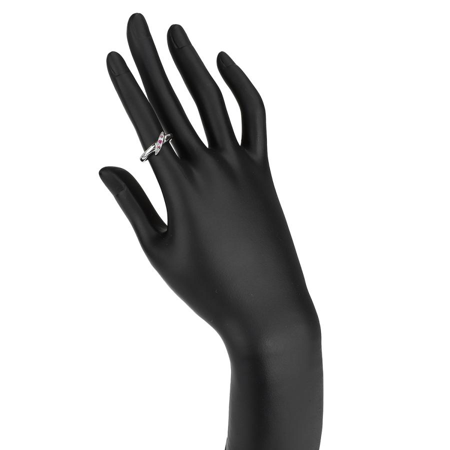 ジュエリーマキ クロスデザインリング 指輪 ルビー PWG9 10号