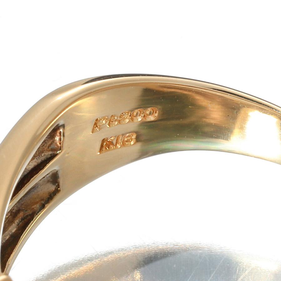 ダイヤモンド 0.9ct イエローゴールド K18YG フラワーデザインリング