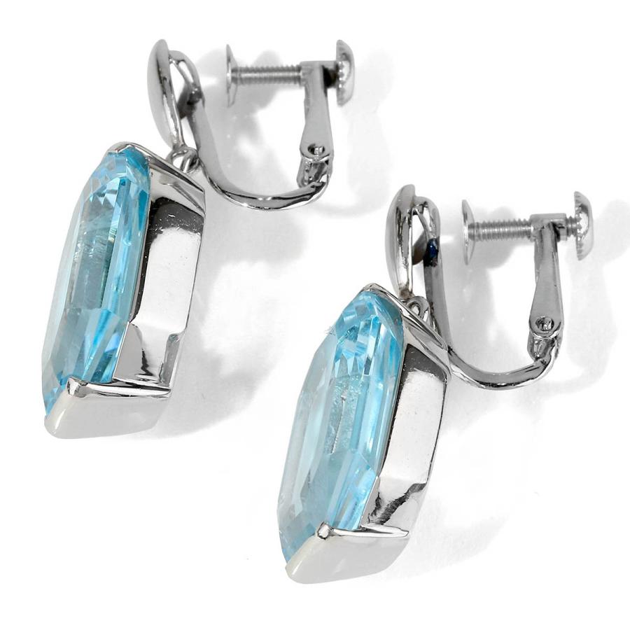 ジュエリーマキ Jewelry MAKI イヤリング ブルートパーズ プラチナ