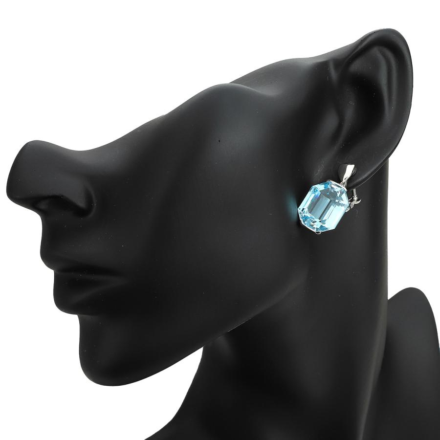 ジュエリーマキ　pt850ピアス ジュエリーマキ イヤリング アクアマリン プラチナ Pt850 MAKI 中古