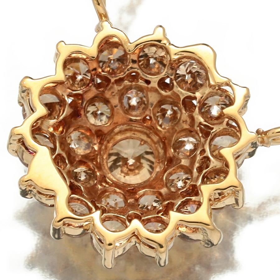 ブラウンダイヤ ネックレス ダイヤモンド 0.5ct イエローゴールド 