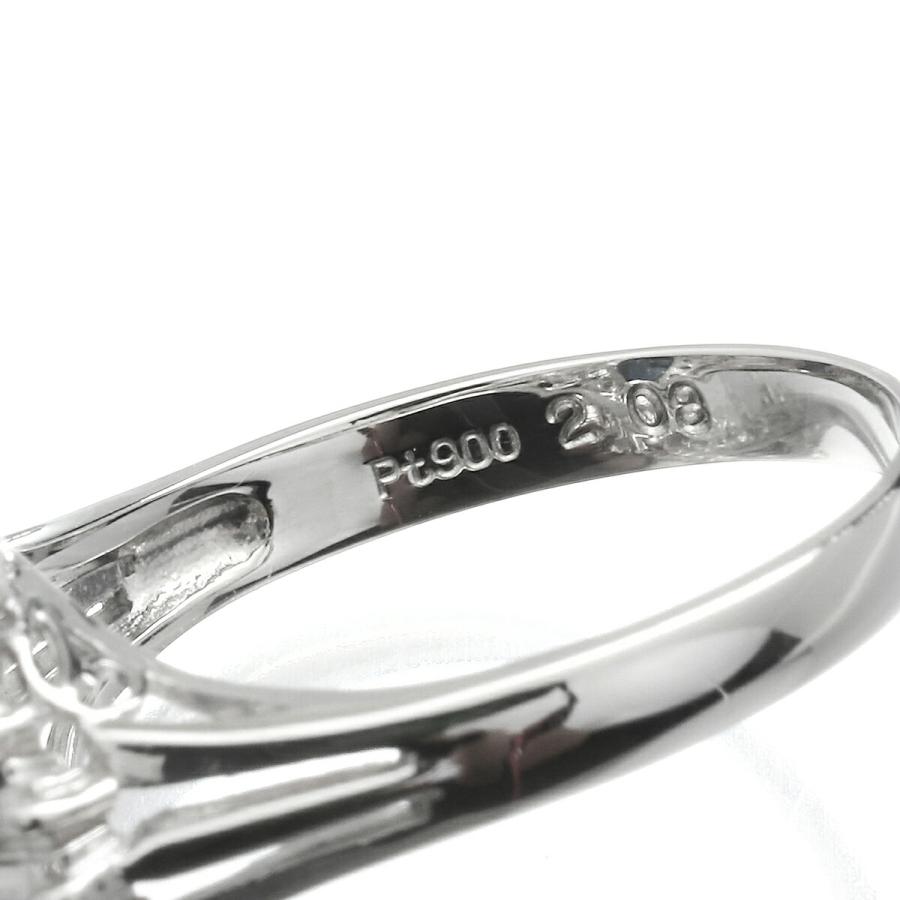 ヘイローデザインリング 指輪 サファイア 2.08ct ダイヤモンド 0.85ct  