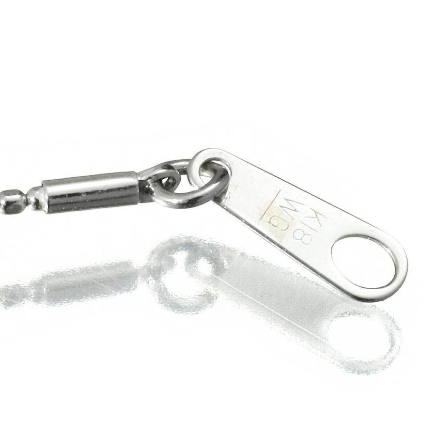 真珠 8mm ホワイトゴールド K18WG パール ステーション ネックレス 新品仕上済 中古 返品OK_2