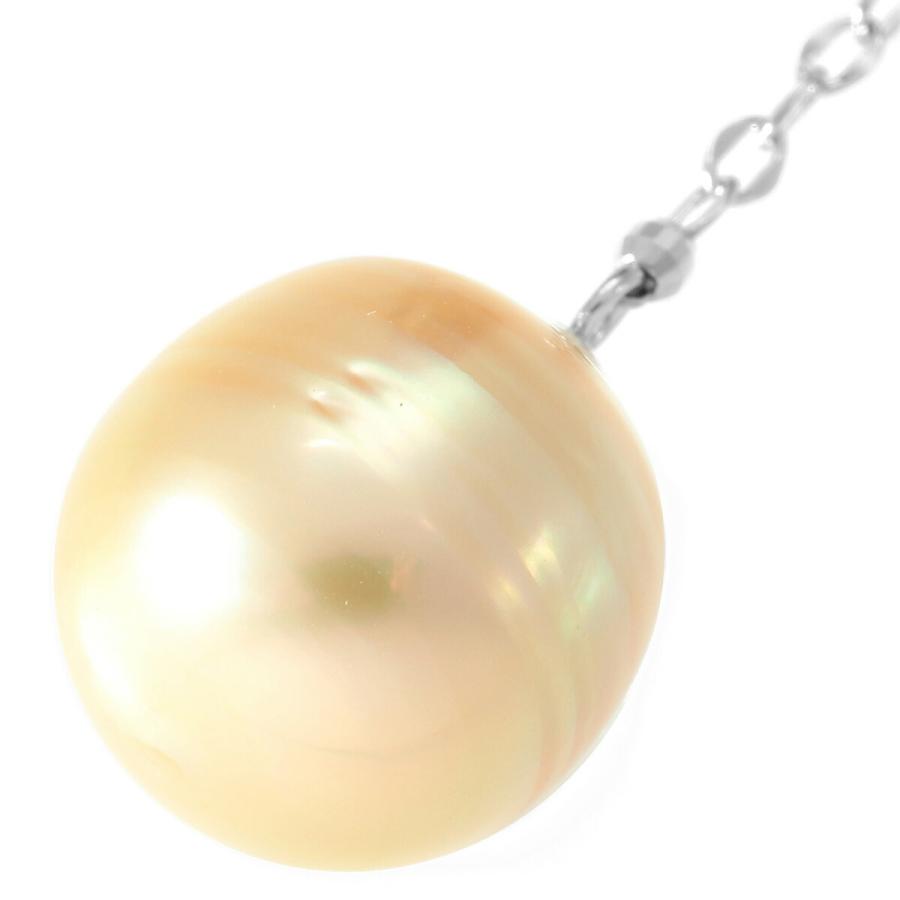 白蝶真珠 プラチナ Pt850 パールペンダントネックレス 新品仕上済 中古