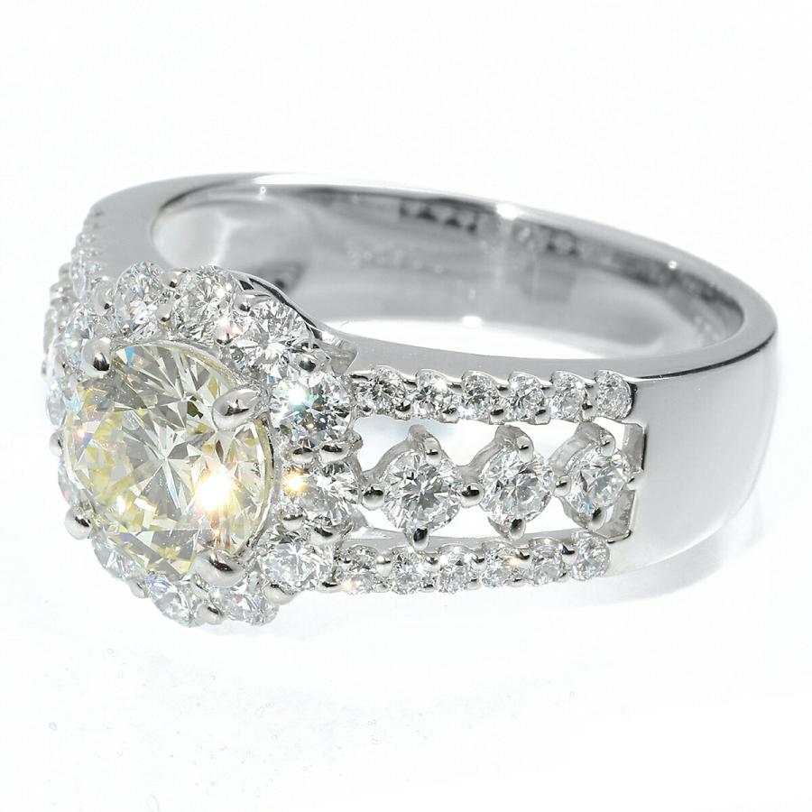 リング SI2 Nカラー 指輪 ダイヤモンド 1.013ct 0.9ct Pt900 13号 中古  