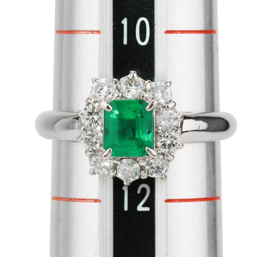 ジュエリーマキ リング エメラルド 0.71ct ダイヤ 0.46ct プラチナ 