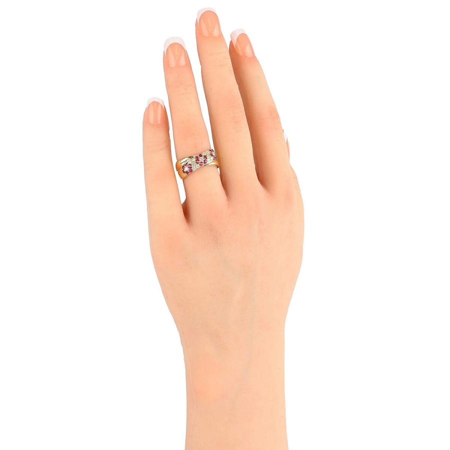 ルビー 0.68ct ダイヤモンド 0.34ct イエローゴールド K18YG リング 13 