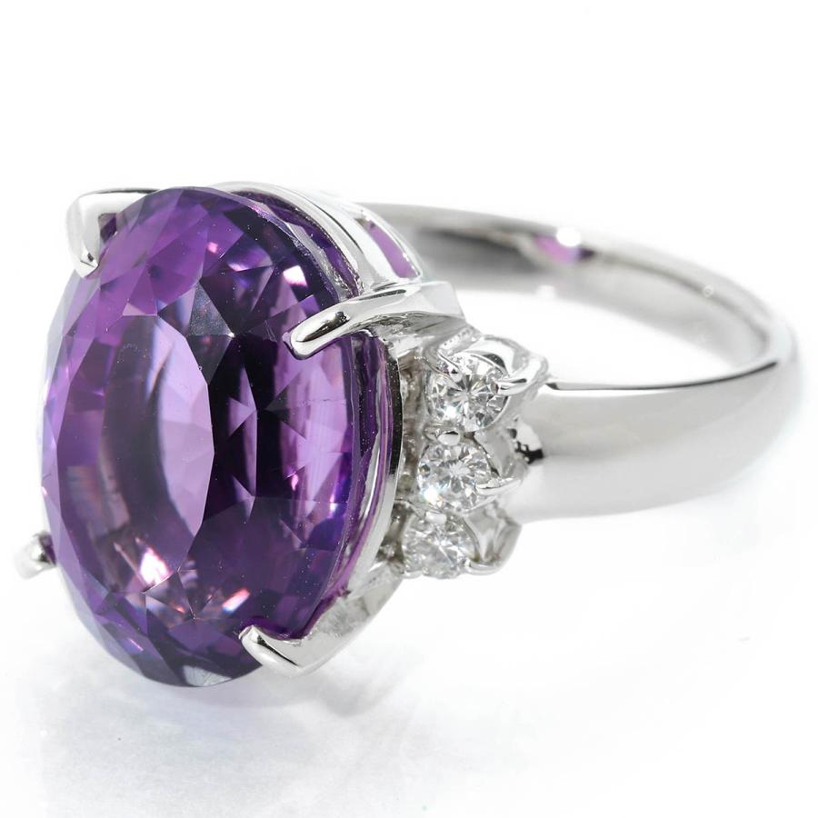 アメシスト 12.68ct ダイヤモンド 0.25ct プラチナ Pt900 大粒 