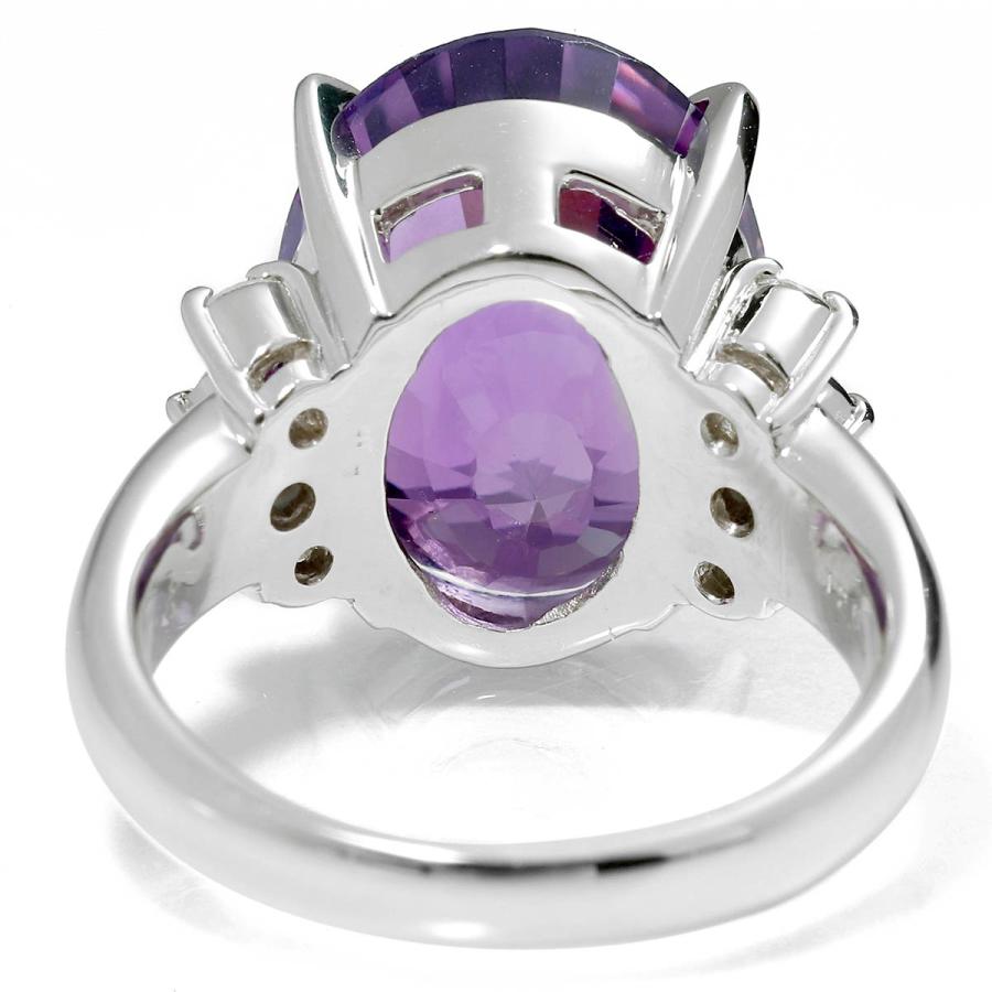 アメシスト 12.68ct ダイヤモンド 0.25ct プラチナ Pt900 大粒 