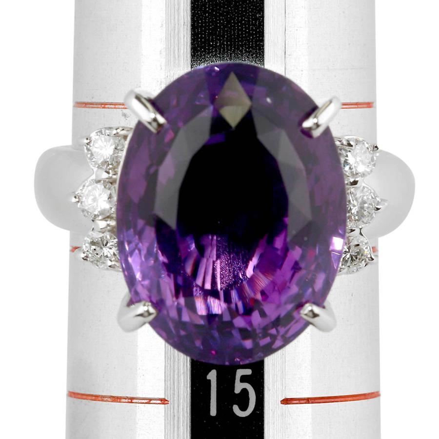 アメシスト 12.68ct ダイヤモンド 0.25ct プラチナ Pt900 大粒 
