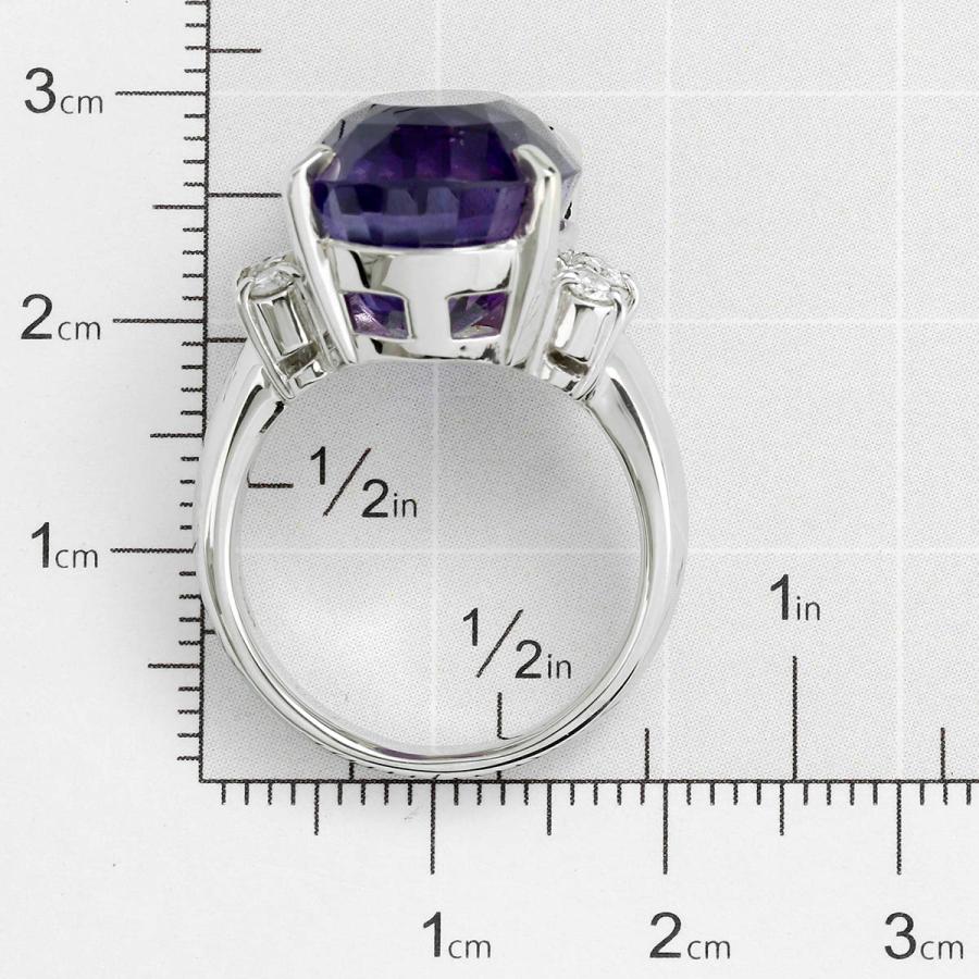 アメシスト 12.68ct ダイヤモンド 0.25ct プラチナ Pt900 大粒 