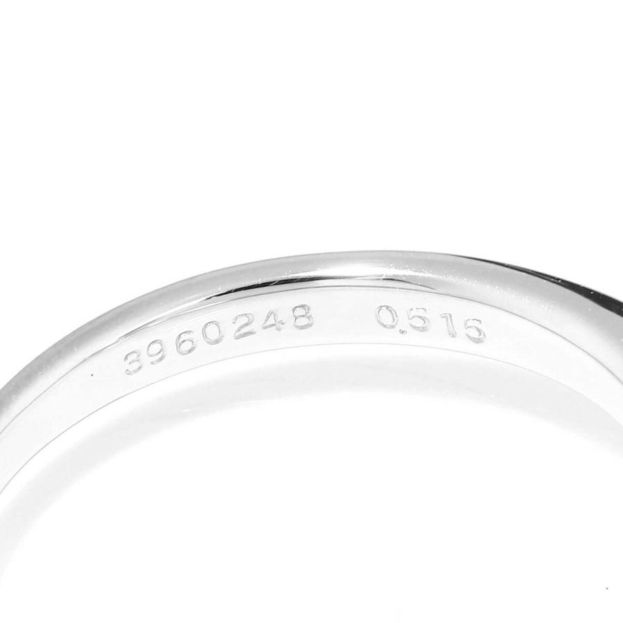 ギンザタナカ GINZA TANAKA リング VVSクラス ダイヤモンド 0.515ct プラチナ Pt900 13号 指輪 新品仕上済 中古 返品OK RE-PRICE_4
