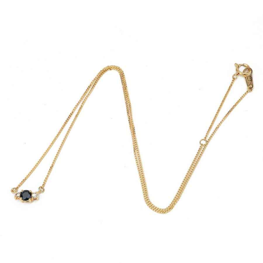 ジュエリーマキ ネックレス ブルーサファイア 0.31ct ダイヤモンド