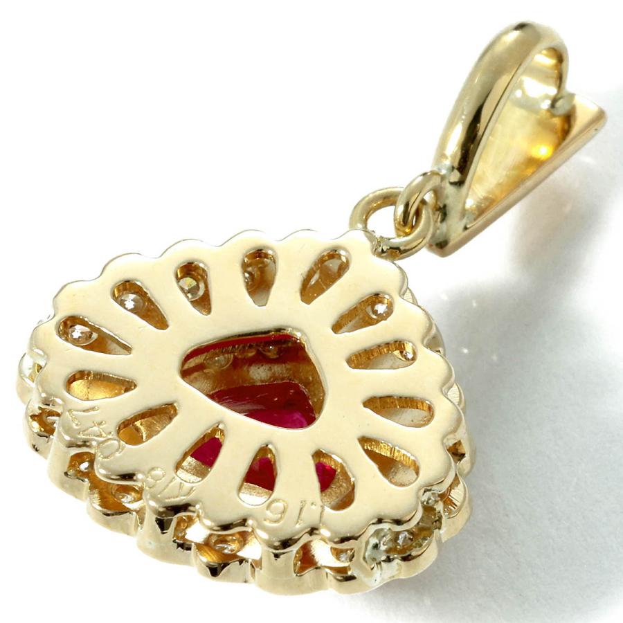 ルビー 1.16ct ダイヤモンド 0.47ct イエローゴールド K18YG