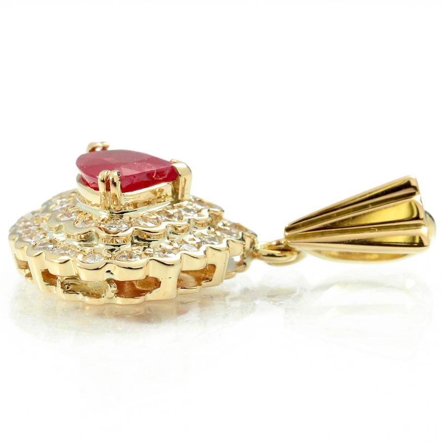 ルビー 1.16ct ダイヤモンド 0.47ct イエローゴールド K18YG