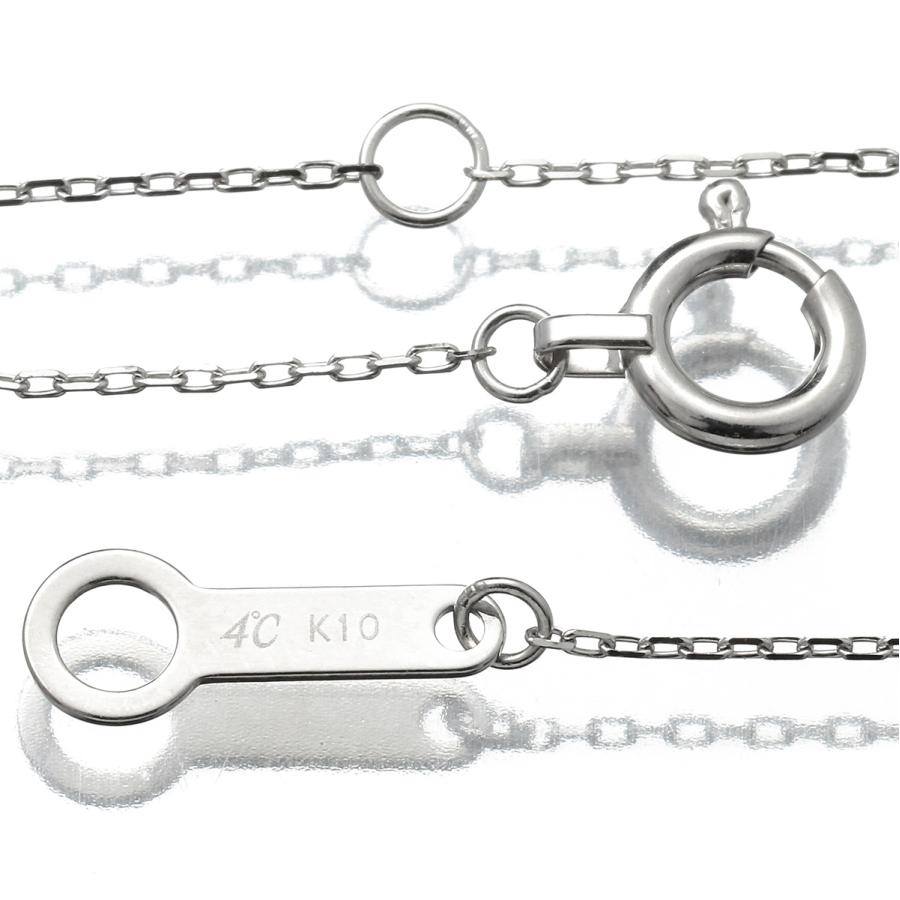 4℃（ヨンドシー） ネックレス ダイヤモンド ホワイトゴールド K10WG