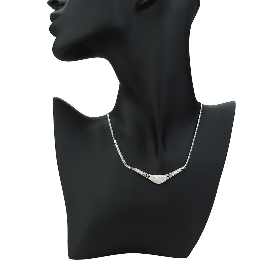 ライン ネックレス ダイヤモンド 0.45ct Pt850 中古 プレラブド 返品OK  