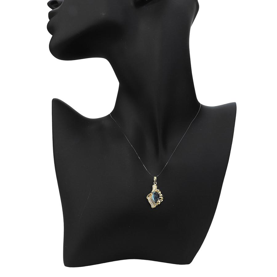 ジュエリーマキ カボション ペンダントトップ ブルートパーズ 1.5ct