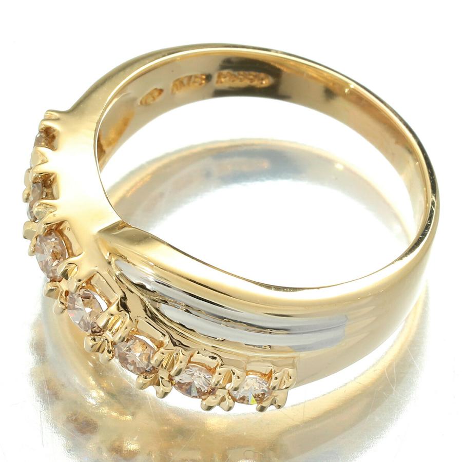 ジュエリーマキ Jewelry MAKI クロスライン リング ダイヤモンド 0.57