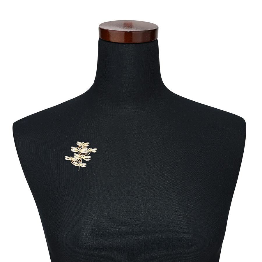 トンボモチーフペンダントトップ兼ブローチ? ダイヤモンド K18 中古  