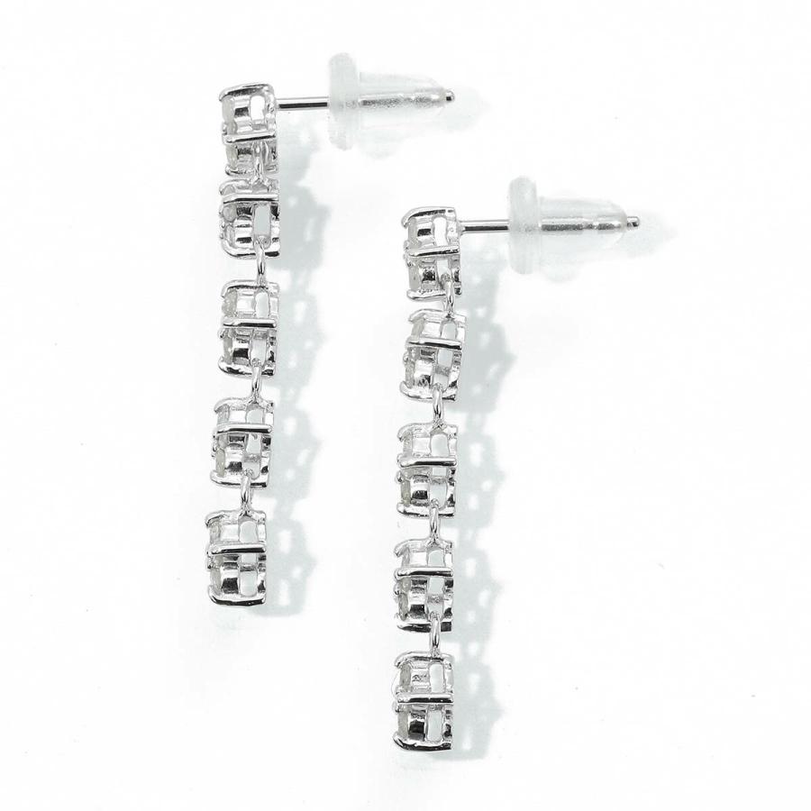 フラワーモチーフピアス ダイヤモンド 0.22ct ホワイトゴールド K14WG