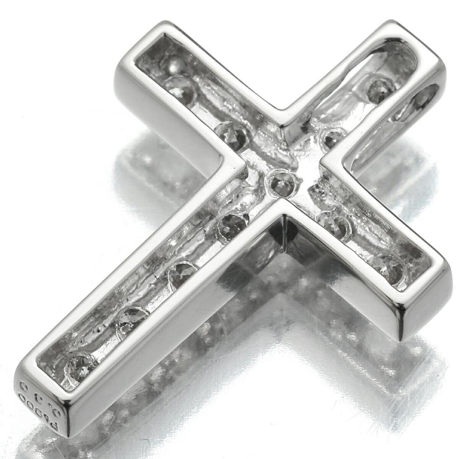 ダイヤモンド 0.3ct プラチナ Pt900 クロスモチーフペンダントトップ