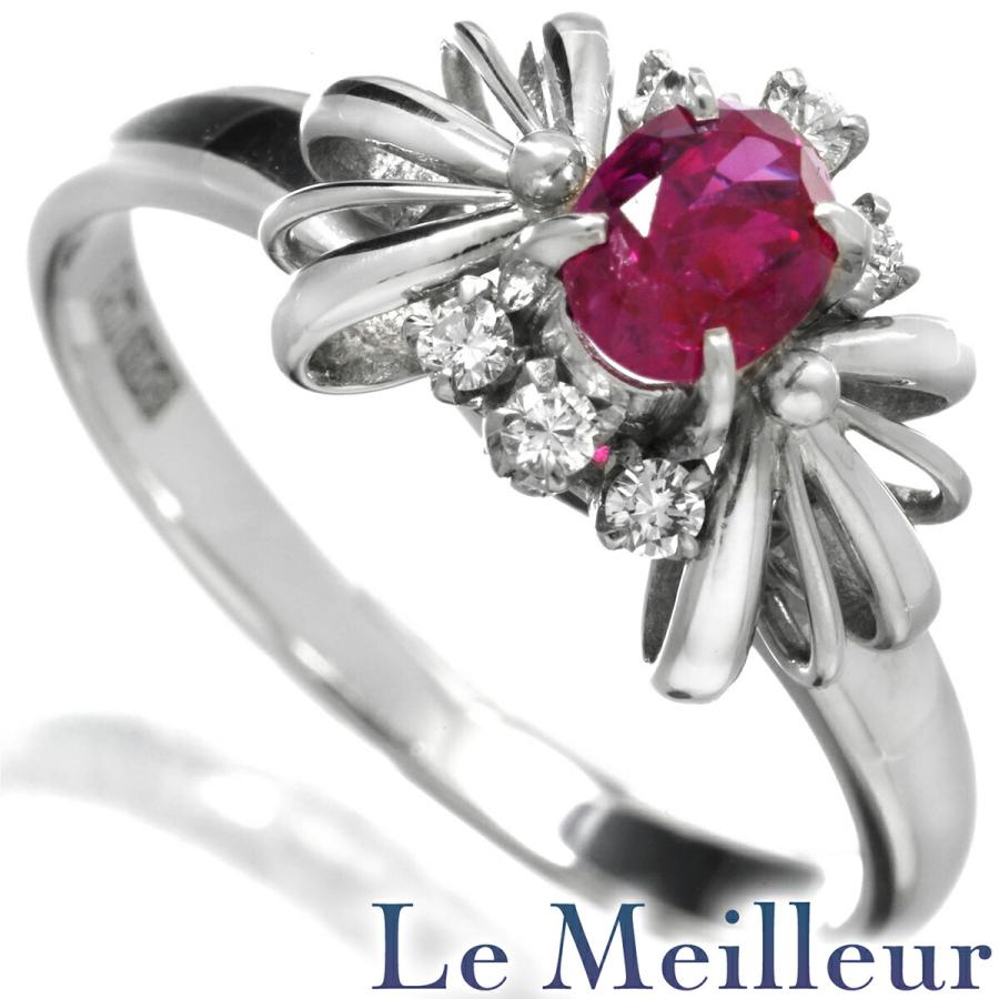 ルビー ダイヤ リング 0.61ct